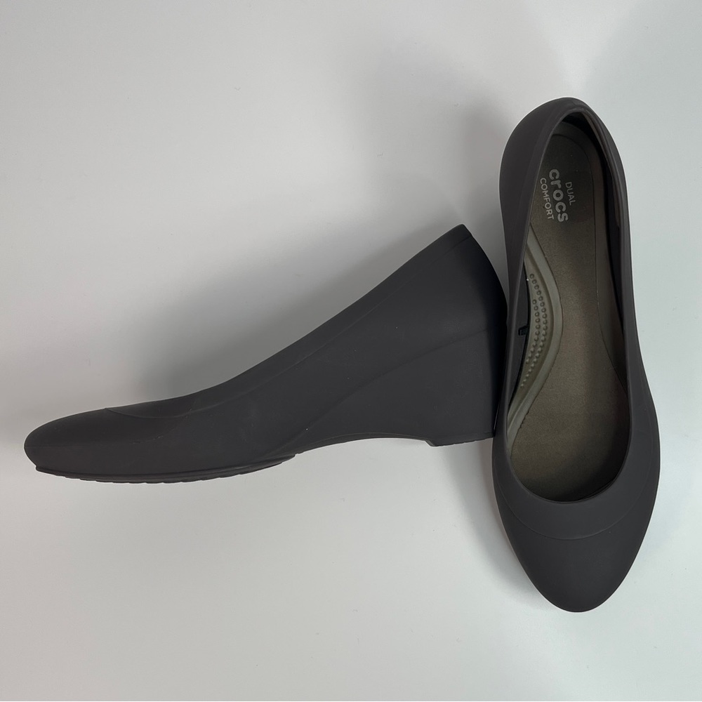 Crocs Women's Black Wedge Shoes